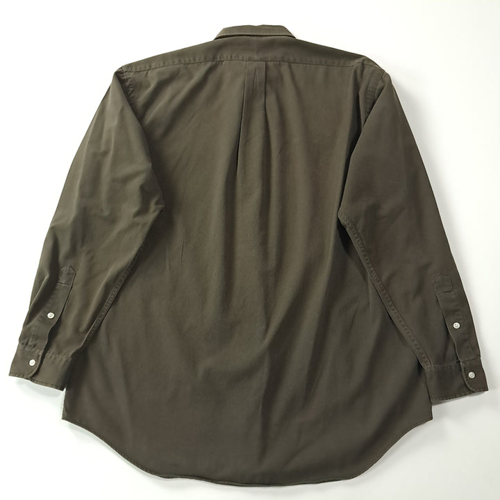 [SOLD OUT] CK266 L 폴로 90s 미국판 다크 올리브 셔츠 남방