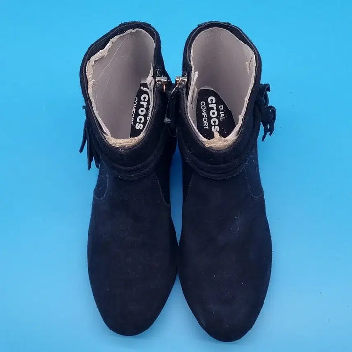 [BUNJANG] Crocs Suede Wedge Heel Boots (Women&