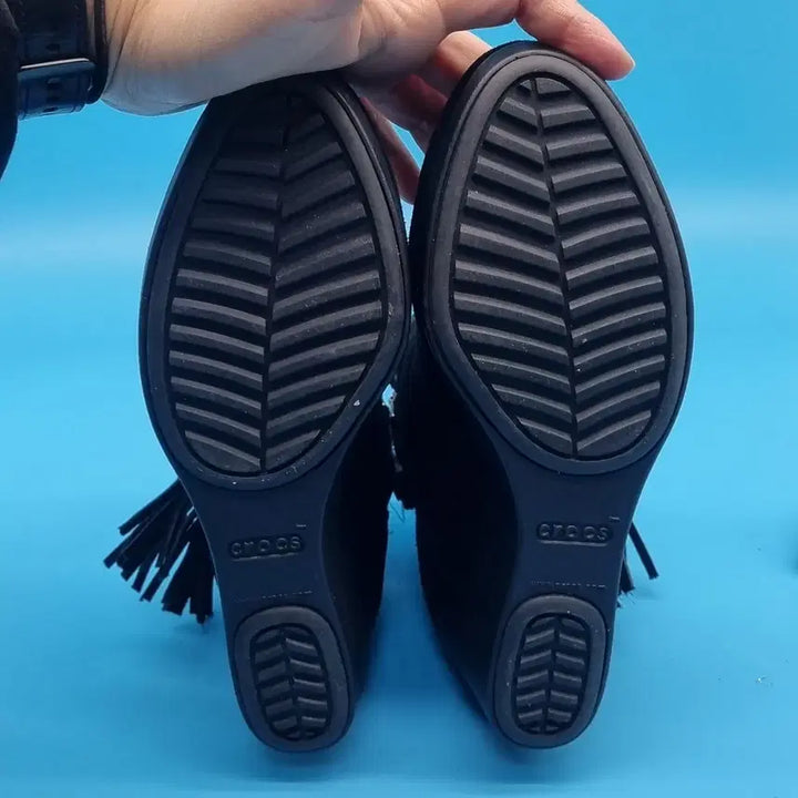 [BUNJANG] Crocs Suede Wedge Heel Boots (Women&