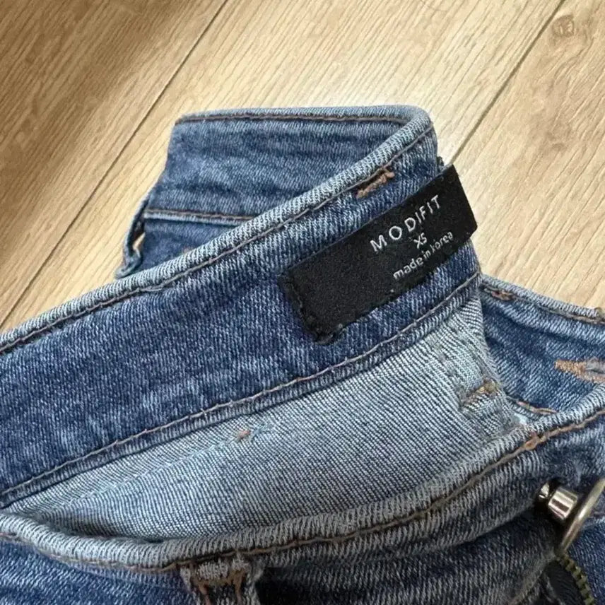 [BUNJANG] Modifit Mid-Blue Skinny Jeans XS / [1회 착용] 지그재그 에이블리 [모디핏] 중청 스키니진 XS