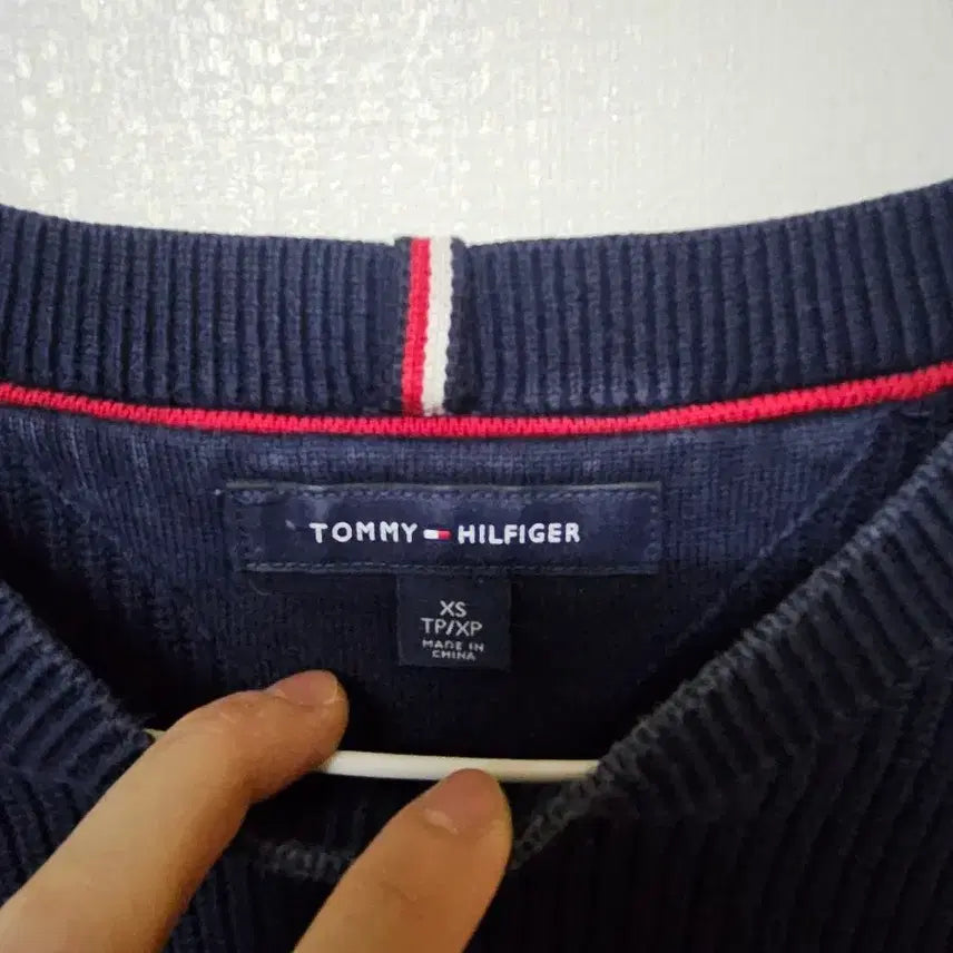 [BUNJANG] Tommy Hilfiger Colorblock Knit Sweater XS / 타미힐피거 컬러블록 니트 스웨터 XS