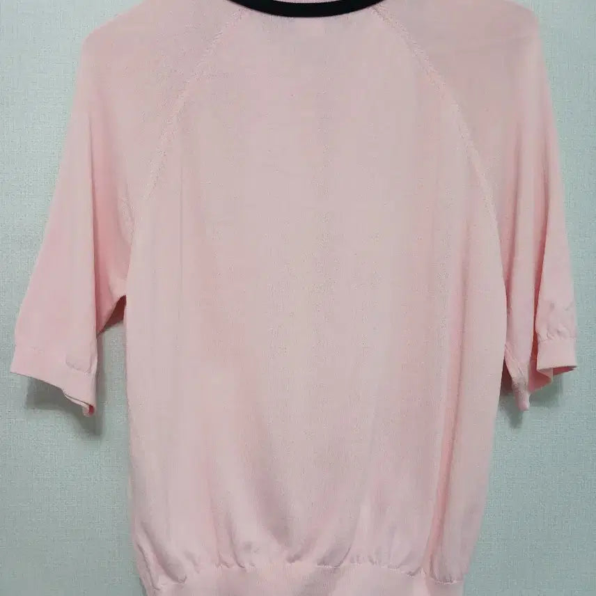 [BUNJANG] Juicy Judy Pink Short-Sleeve Knit Top / Juicy Judy 핑크 반팔 카라 니트