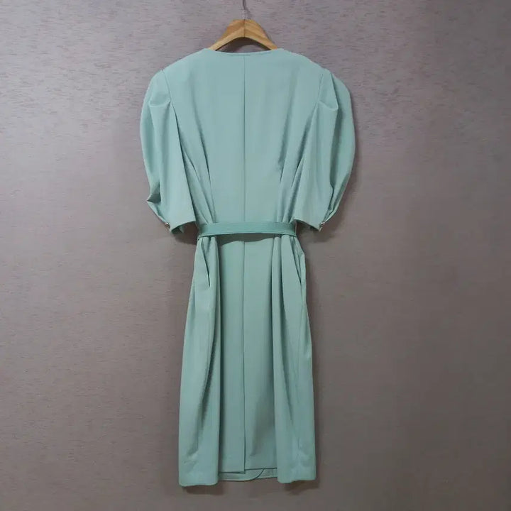 [SOLD OUT] B4-17/JULL-LOG 민트색 벨티드 롱원피스 여성