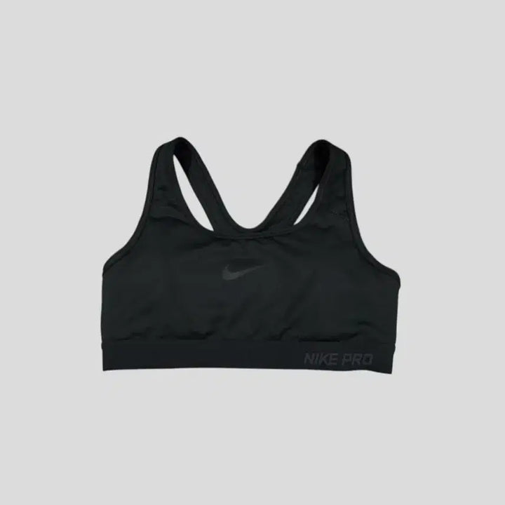 [SOLD OUT] 나이키 프로 블랙 톤톤 스우시 로고 스펠아웃 드라이핏 기능성 브라탑 스포