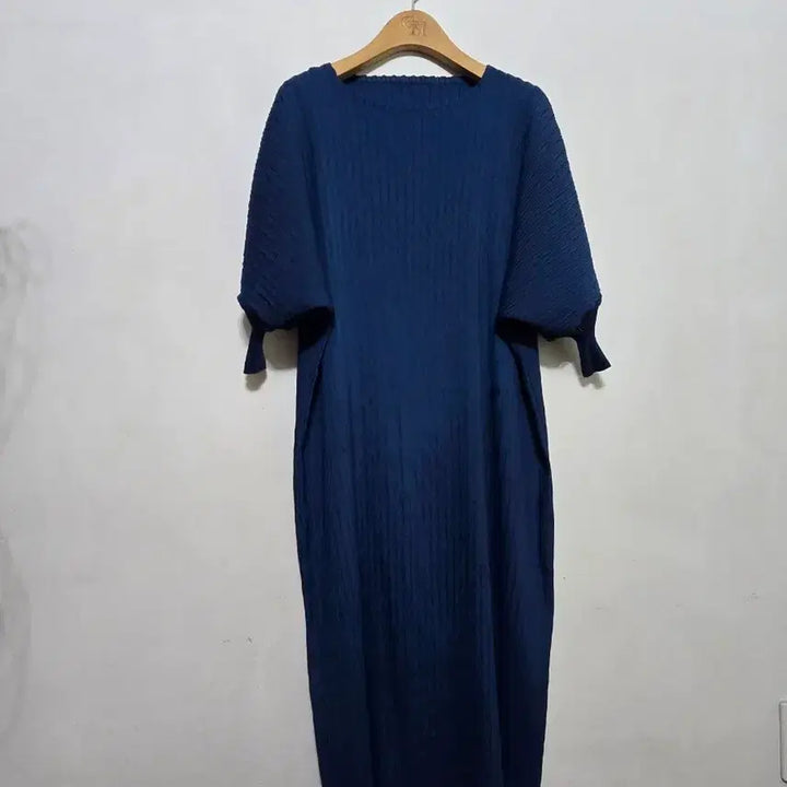 [BUNJANG] Pleated Deep Blue Dress / 플리츠 원피스