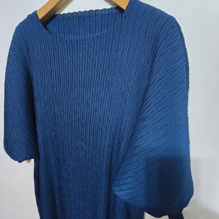 [BUNJANG] Pleated Deep Blue Dress / 플리츠 원피스