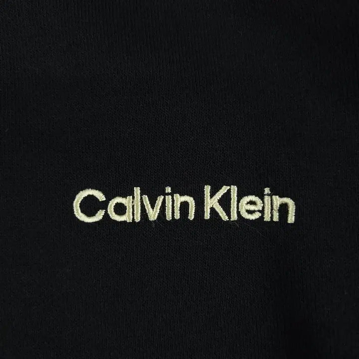 [BUNJANG] Calvin Klein Spellout Logo Raglan High Neck Cotton Blend Hoodie / 캘빈클라인 블랙 화이트 스펠아웃 로고 레글런 하이넥 코튼블렌드 후드집업