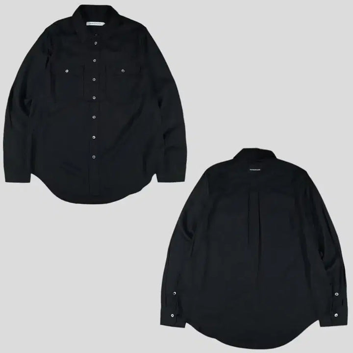 [BUNJANG] Calvin Klein Jeans Black Double Pocket Rayon Shirt / 캘빈클라인 진스 블랙 더블포켓 레이온 남방 셔츠 S
