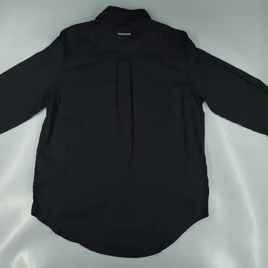[BUNJANG] Calvin Klein Jeans Black Double Pocket Rayon Shirt / 캘빈클라인 진스 블랙 더블포켓 레이온 남방 셔츠 S