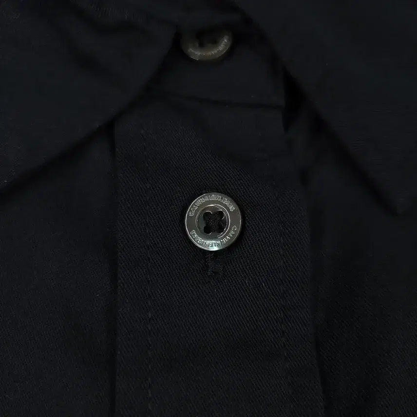 [BUNJANG] Calvin Klein Jeans Black Double Pocket Rayon Shirt / 캘빈클라인 진스 블랙 더블포켓 레이온 남방 셔츠 S