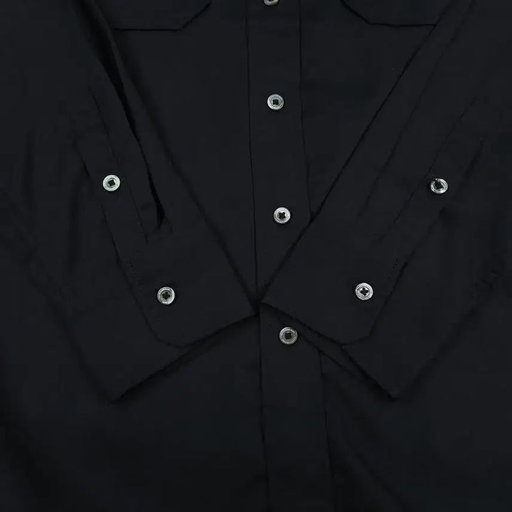 [BUNJANG] Calvin Klein Jeans Black Double Pocket Rayon Shirt / 캘빈클라인 진스 블랙 더블포켓 레이온 남방 셔츠 S
