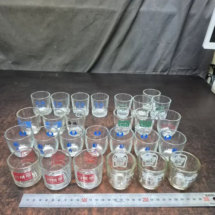 [BUNJANG] Vintage Soju Glassware Set (27 Pieces) / 1980-90년대 소주잔 금복주 경월 진로 무학 금복잔등 27점