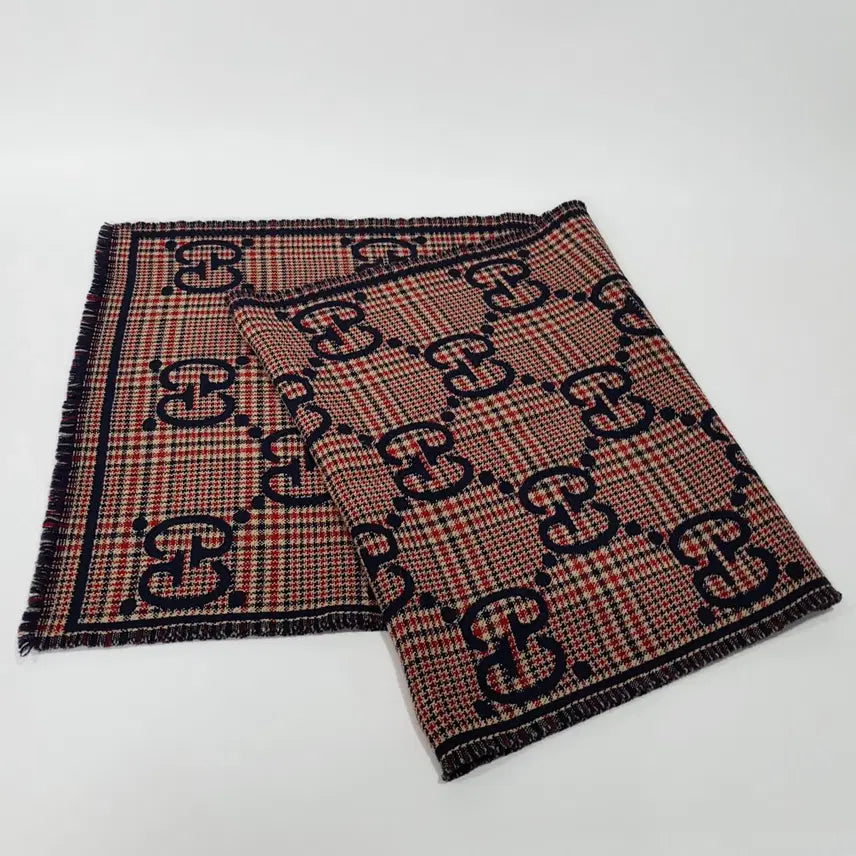 [BUNJANG] Gucci GG Check Jacquard Wool Muffler / 정품) 구찌 GG 체크 자카드 울 머플러 660025