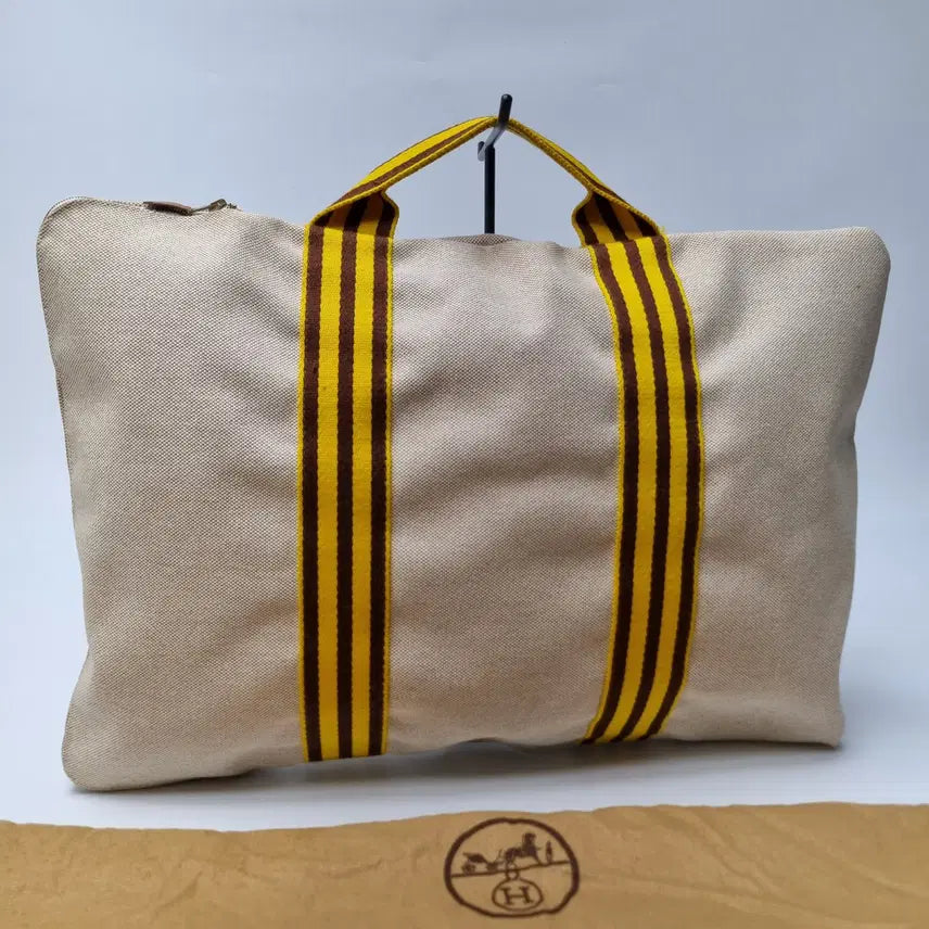 [BUNJANG] Hermès Canvas Stripe Tote Bag Large / 에르메스 캔버스 스트라이프 토트백 라지 (여행가방, 남녀공용, 희귀템)