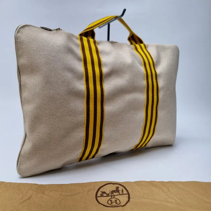 [BUNJANG] Hermès Canvas Stripe Tote Bag Large / 에르메스 캔버스 스트라이프 토트백 라지 (여행가방, 남녀공용, 희귀템)
