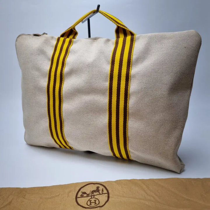 [BUNJANG] Hermès Canvas Stripe Tote Bag Large / 에르메스 캔버스 스트라이프 토트백 라지 (여행가방, 남녀공용, 희귀템)