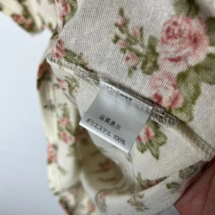 [BUNJANG] Vintage Floral See-Through Short Sleeve T-shirt / [JPN] 빈티지 러블리 플로럴 시스루 반팔티셔츠