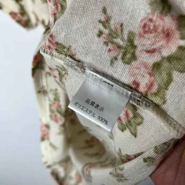 [BUNJANG] Vintage Floral See-Through Short Sleeve T-shirt / [JPN] 빈티지 러블리 플로럴 시스루 반팔티셔츠