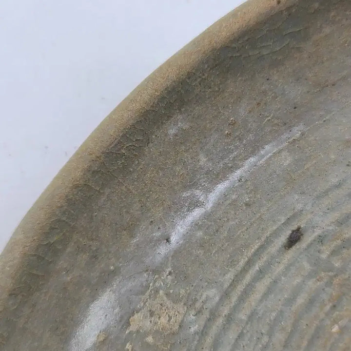 [BUNJANG] Celadon Porcelain Swirl Pattern Plate / 회오리문 도자기 굽 접시