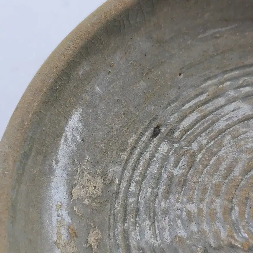 [BUNJANG] Celadon Porcelain Swirl Pattern Plate / 회오리문 도자기 굽 접시