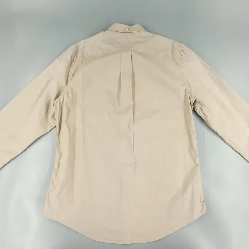 [BUNJANG] Tommy Hilfiger Beige Button-Down Custom Fit Cotton Blend Shirt / 타미힐피거 베이지 버튼다운 커스텀핏 코튼블렌드 남방 셔츠 M