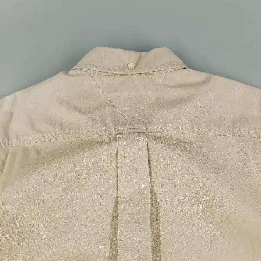 [BUNJANG] Tommy Hilfiger Beige Button-Down Custom Fit Cotton Blend Shirt / 타미힐피거 베이지 버튼다운 커스텀핏 코튼블렌드 남방 셔츠 M