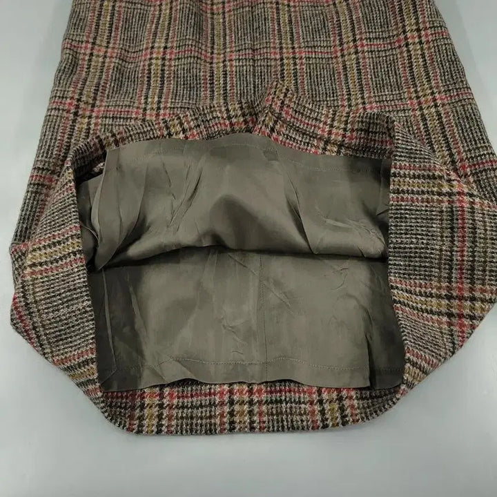 [BUNJANG] DAKS Check Pattern Suede Shoulder Patch Preppy Suit / DAKS 닥스 JP 브라운톤 체크패턴 스웨이드 숄더패치 쓰리버튼 프레피