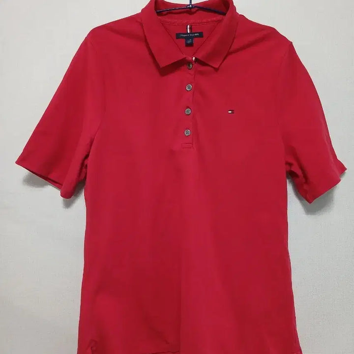 [SOLD OUT] 타미힐피거 여성 레드 반팔 카라티
