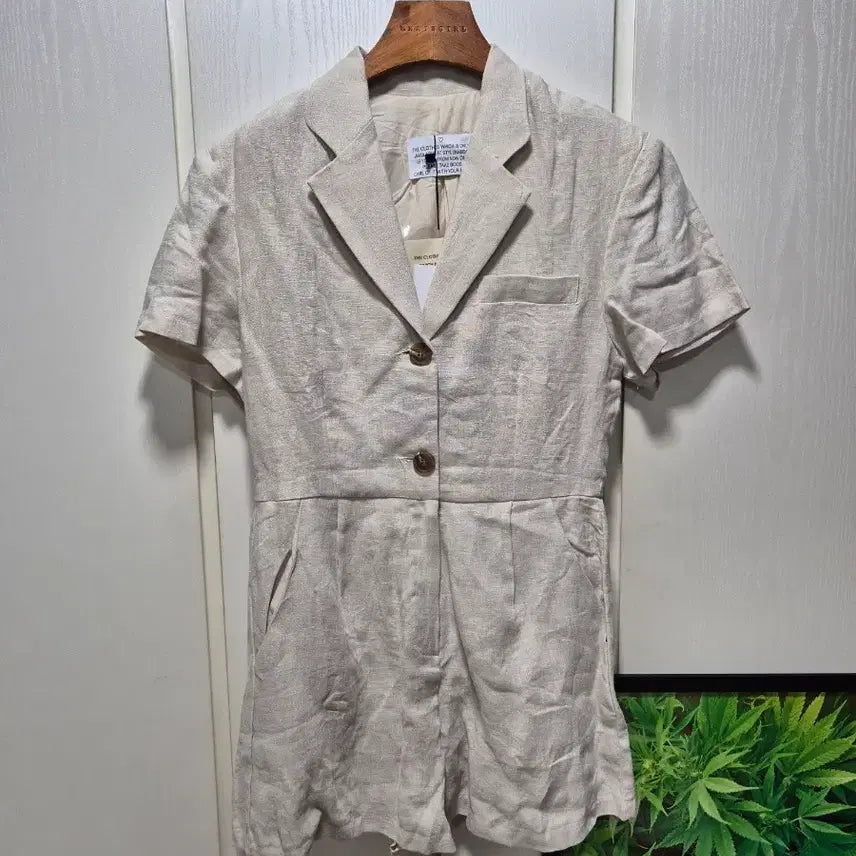 [BUNJANG] Stylenanda Linen Short Sleeve Jumpsuit / (타임세일)(새상품)스타일난다 린넨 반팔 점프수트