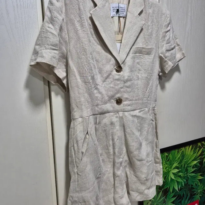 [BUNJANG] Stylenanda Linen Short Sleeve Jumpsuit / (타임세일)(새상품)스타일난다 린넨 반팔 점프수트