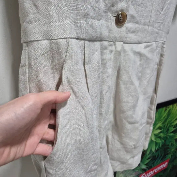 [BUNJANG] Stylenanda Linen Short Sleeve Jumpsuit / (타임세일)(새상품)스타일난다 린넨 반팔 점프수트