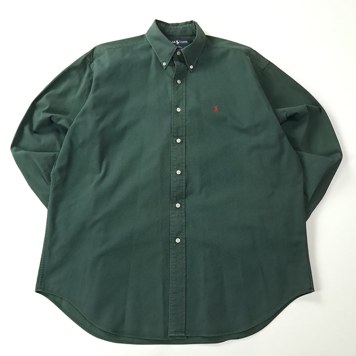 [SOLD OUT] CK269 L 폴로 90s 미국판 블레어 다크틸그린 셔츠 남방