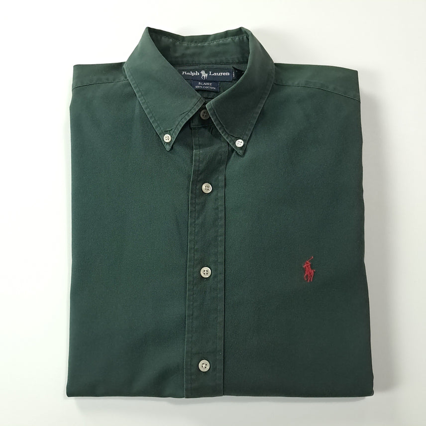 [SOLD OUT] CK269 L 폴로 90s 미국판 블레어 다크틸그린 셔츠 남방