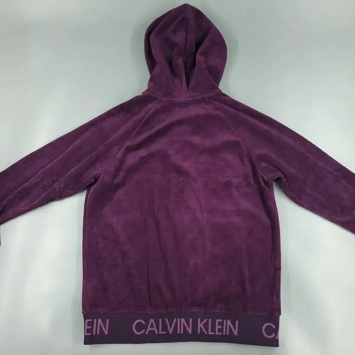 [BUNJANG] Calvin Klein Performance Deep Purple Spellout Logo Raglan Velvet Top / 캘빈클라인 퍼포먼스 딥퍼플 톤톤 스펠아웃 로고 레글런 벨벳 벨보아 벨루아