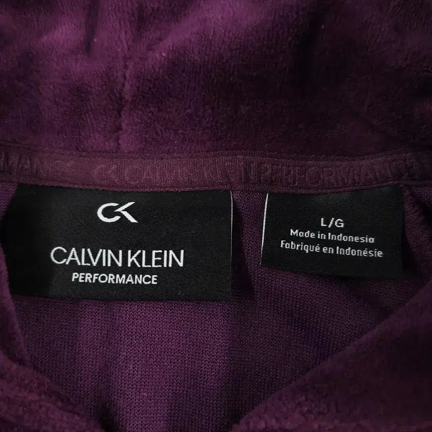 [BUNJANG] Calvin Klein Performance Deep Purple Spellout Logo Raglan Velvet Top / 캘빈클라인 퍼포먼스 딥퍼플 톤톤 스펠아웃 로고 레글런 벨벳 벨보아 벨루아