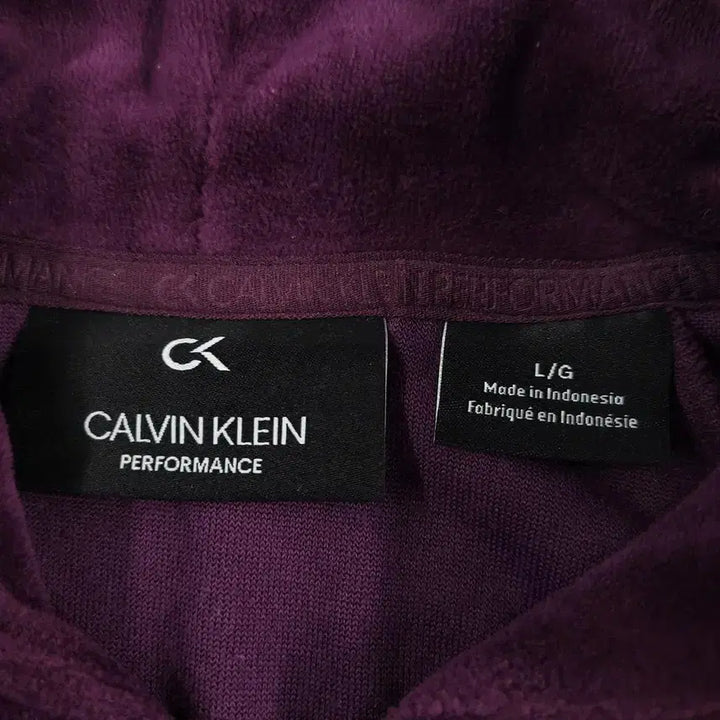 [BUNJANG] Calvin Klein Performance Deep Purple Spellout Logo Raglan Velvet Top / 캘빈클라인 퍼포먼스 딥퍼플 톤톤 스펠아웃 로고 레글런 벨벳 벨보아 벨루아