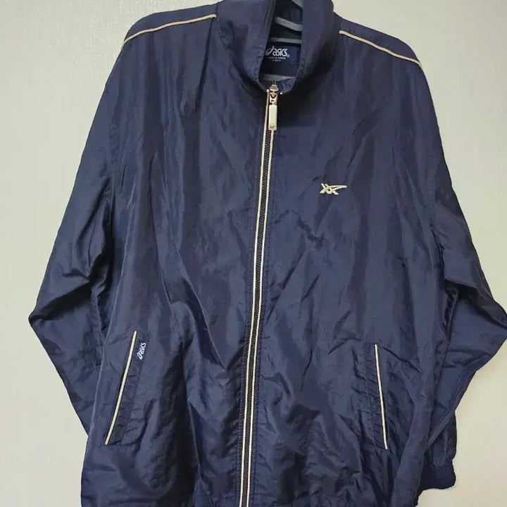 [BUNJANG] Asics Navy Windbreaker Jacket (Size 95) / 아식스 네이비 바람막이 자켓 95