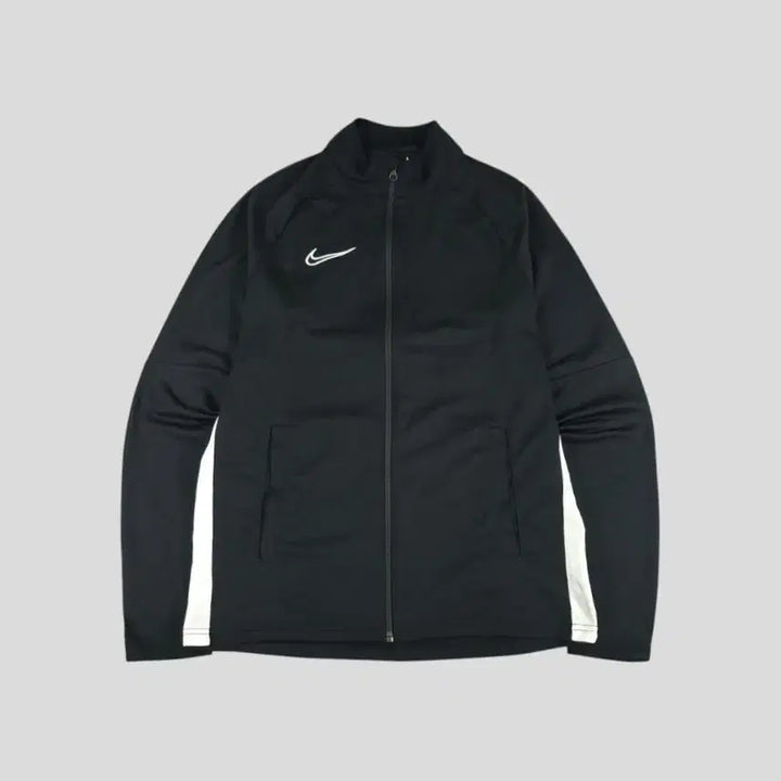 [BUNJANG] Nike Reglan Dry-Fit Track Top / 나이키 블랙 화이트 배색 스우시 로고 레글런 드라이핏 트랙탑 집업 져지