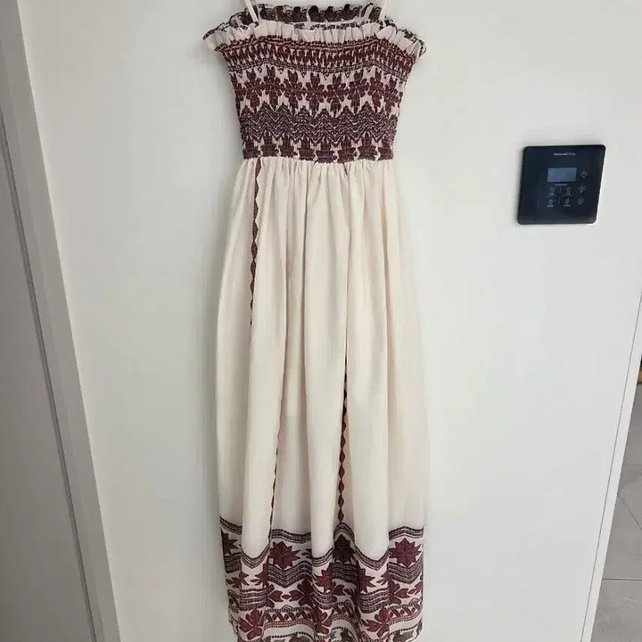 [BUNJANG] Smoke Banding Bustier Long Dress / 스모크밴딩 뷔스티에 롱원피스