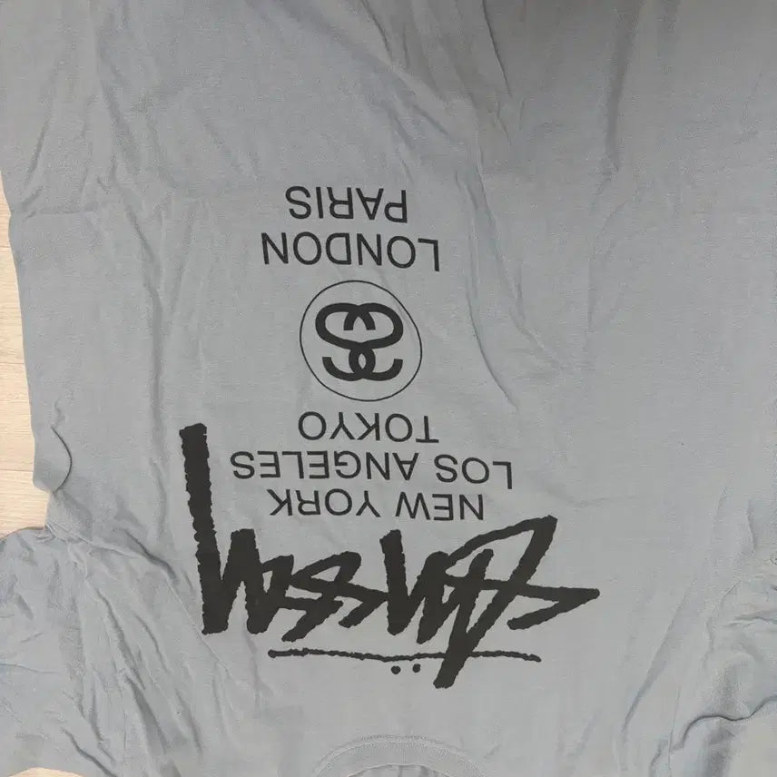 [SOLD OUT] 스투시 월드투어 반팔 티셔츠 하늘색