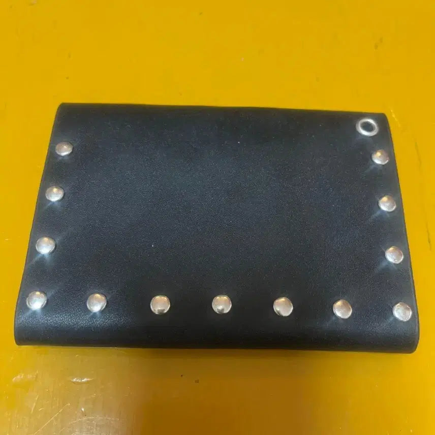 [BUNJANG] Yoshida Porter Black Studded Leather Card Wallet / 요시다포터 블랙 스터드 가죽 카드지갑