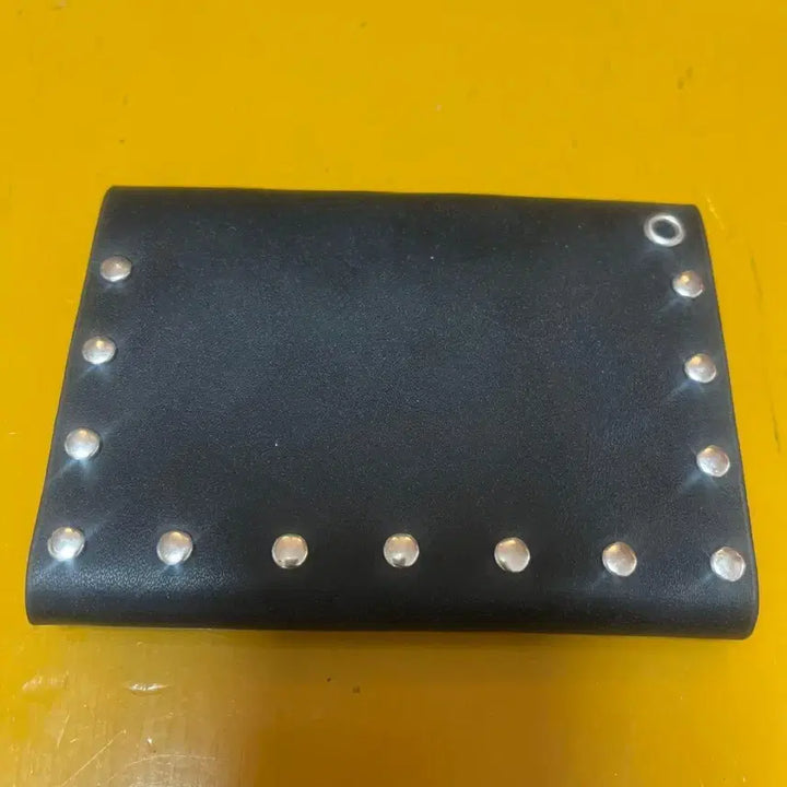 [BUNJANG] Yoshida Porter Black Studded Leather Card Wallet / 요시다포터 블랙 스터드 가죽 카드지갑