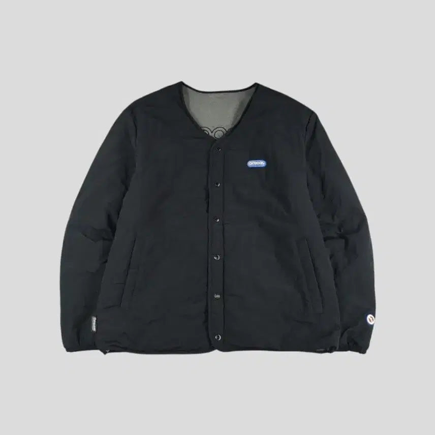 [BUNJANG] Outdoor Reversible Quilted Jacket / OUTDOOR 아웃도어 블랙 그레이 배색 물결퀼팅 리버시블 체스트포켓 플