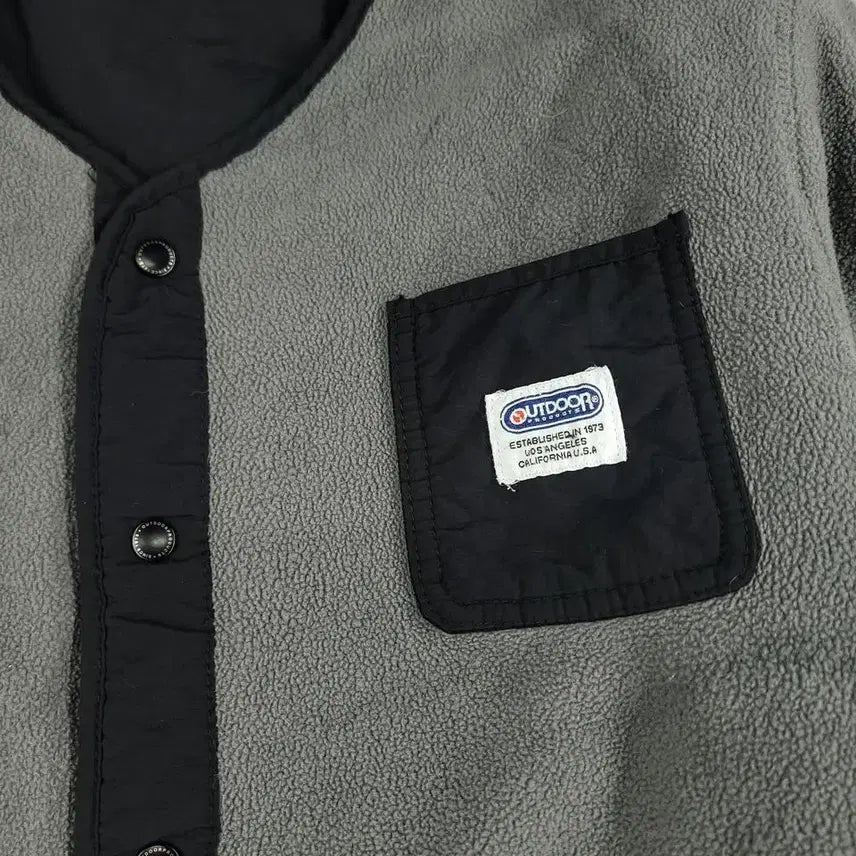 [BUNJANG] Outdoor Reversible Quilted Jacket / OUTDOOR 아웃도어 블랙 그레이 배색 물결퀼팅 리버시블 체스트포켓 플