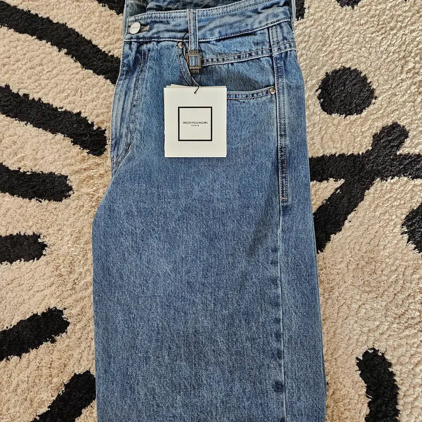 [BUNJANG] Wooyoungmi Straight Denim Pants - Blue - 48 / (새제품)우영미/블루 스트레이트 데님 팬츠/48