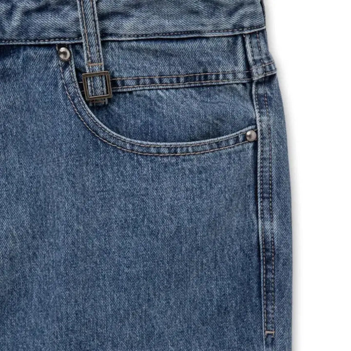[BUNJANG] Wooyoungmi Straight Denim Pants - Blue - 48 / (새제품)우영미/블루 스트레이트 데님 팬츠/48