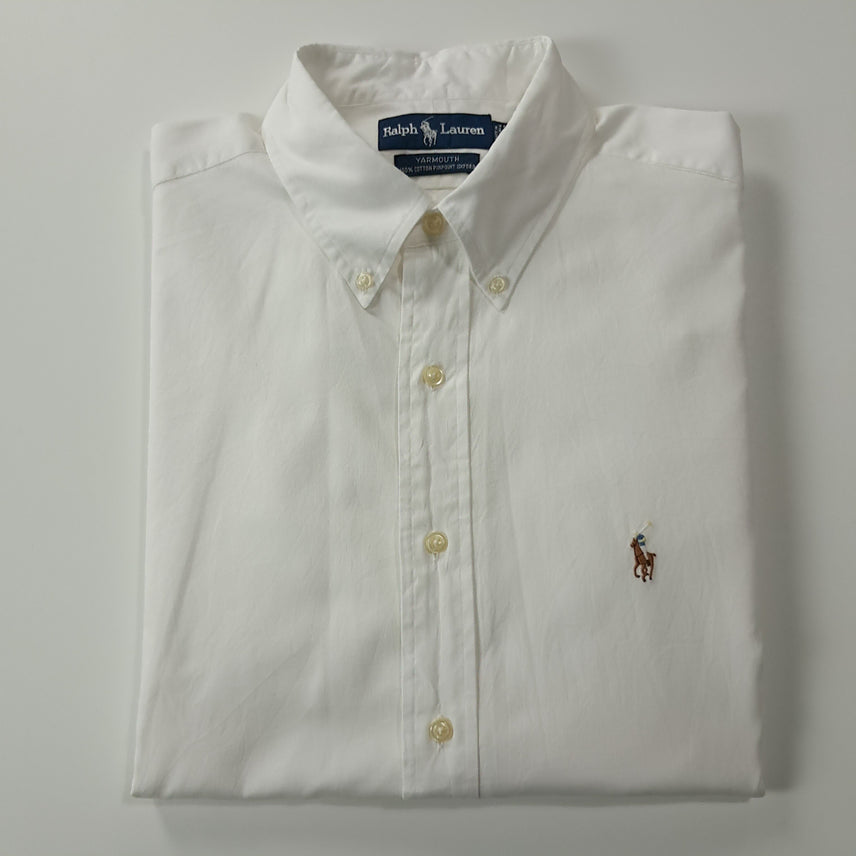 [SOLD OUT] CK270 L 폴로 90s 핀포인트 멀티포니 화이트 셔츠 남방
