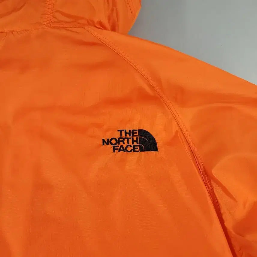 [BUNJANG] The North Face White Label Orange/Black Logo Raglan Ripstop Glash Hood Lightweight Jacket / 노스페이스 화이트라벨 오렌지 블랙 로고 레글런 립스탑 글래쉬 후드 경량