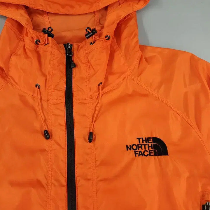 [BUNJANG] The North Face White Label Orange/Black Logo Raglan Ripstop Glash Hood Lightweight Jacket / 노스페이스 화이트라벨 오렌지 블랙 로고 레글런 립스탑 글래쉬 후드 경량