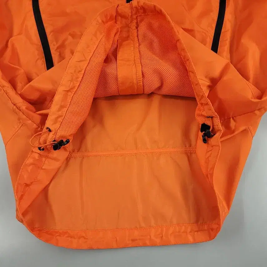 [BUNJANG] The North Face White Label Orange/Black Logo Raglan Ripstop Glash Hood Lightweight Jacket / 노스페이스 화이트라벨 오렌지 블랙 로고 레글런 립스탑 글래쉬 후드 경량